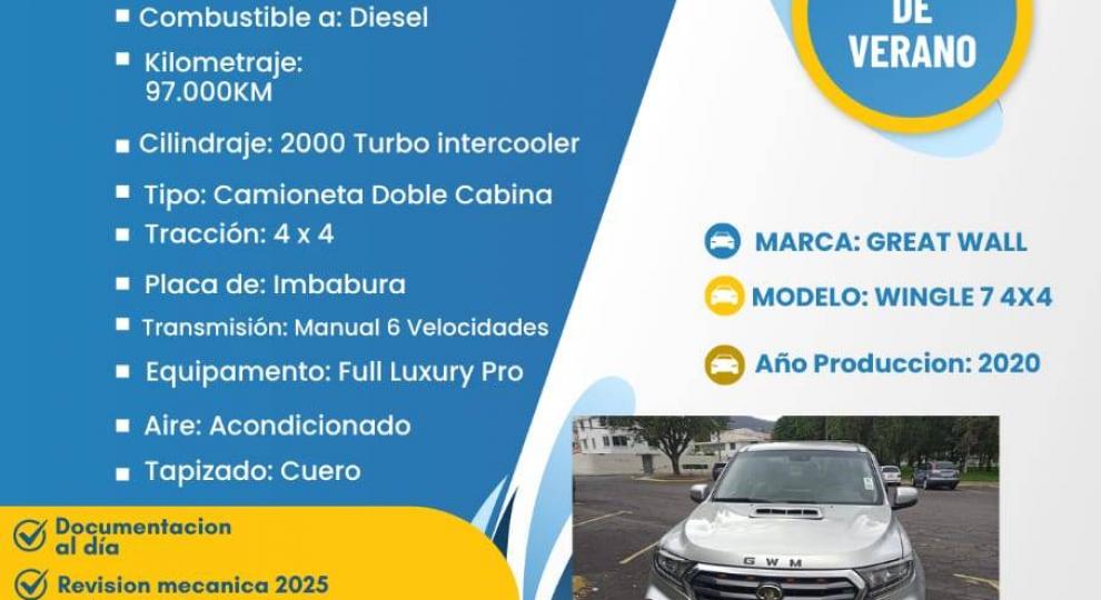 Great Wall WINGLE 7 2.0 CD 4X4 DIESEL 2020 Quito