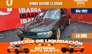 foto de Autos marca Honda seminuevo modelo Accord año 1992